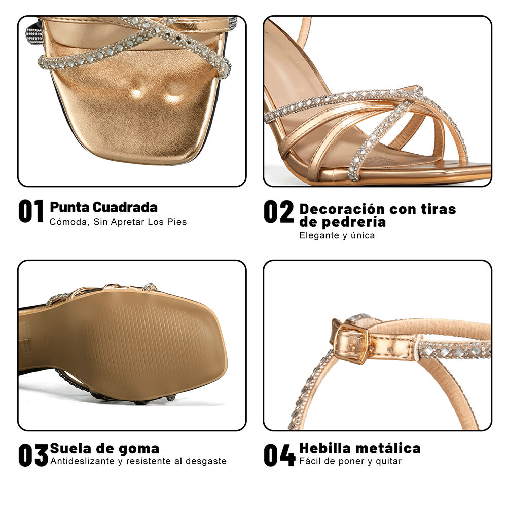 Sandalia Taco Alto Fiesta Mujer Weide Qiu385 image number 6.0