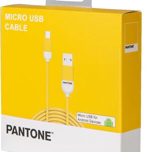 Cable De Datos Micro Usb 1 Mt Pantone High Speed Amarillo