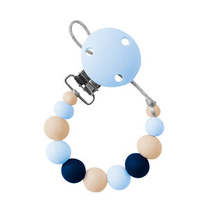 Porta Chupete Silicona Celeste/azul