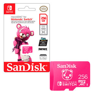 Tarjeta Microsdxc Sandisk 256gb Nintendo Switch Fortnite 4k