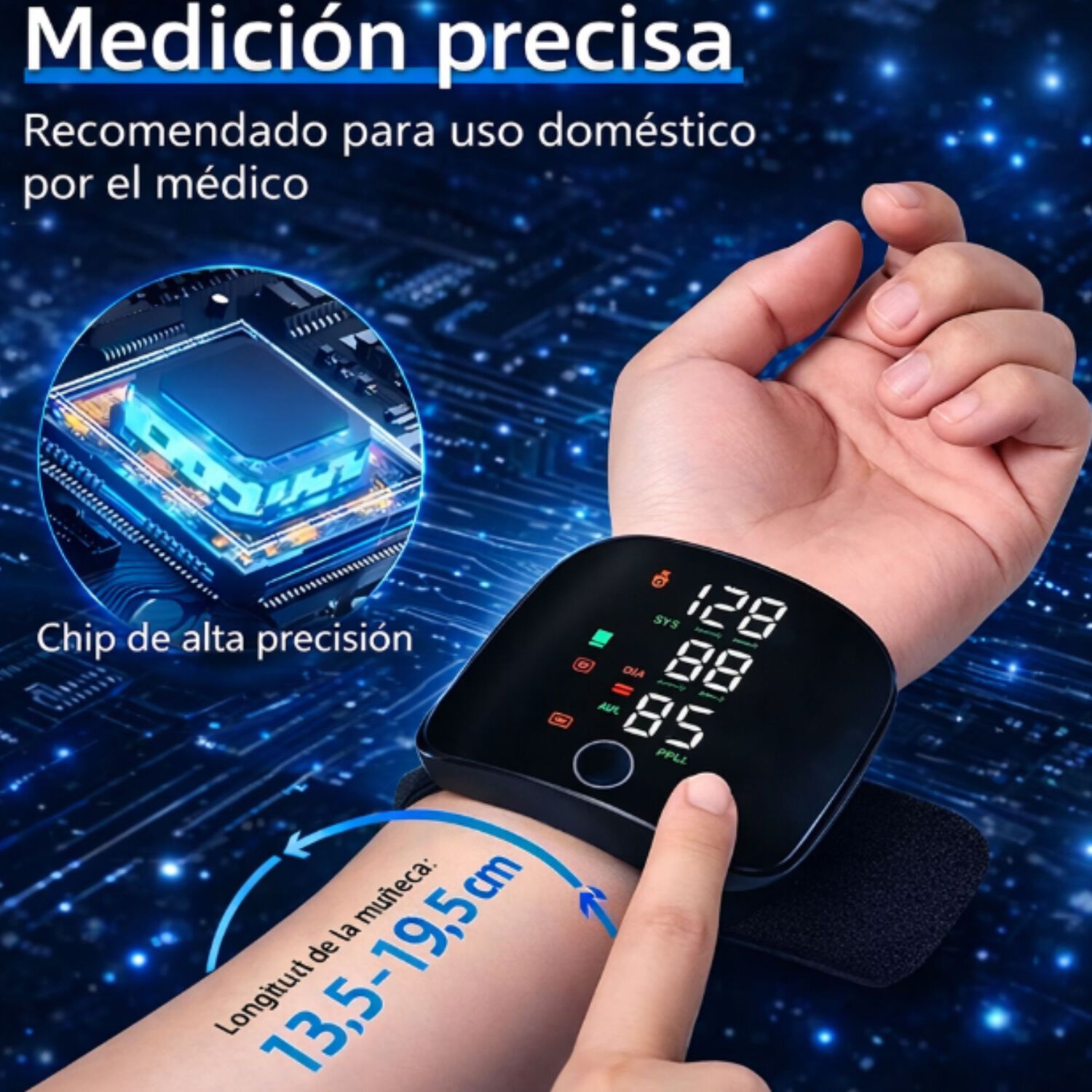 Tensi&oacute;metro Digital Mu&ntilde;eca Usb Recargable Con Voz image number 6.0