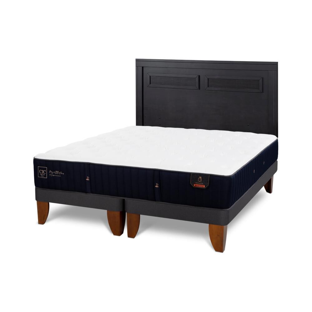 Cama Europea Cic Linea Premium / 2 Plazas / Base Dividida + Respaldo image number 3.0
