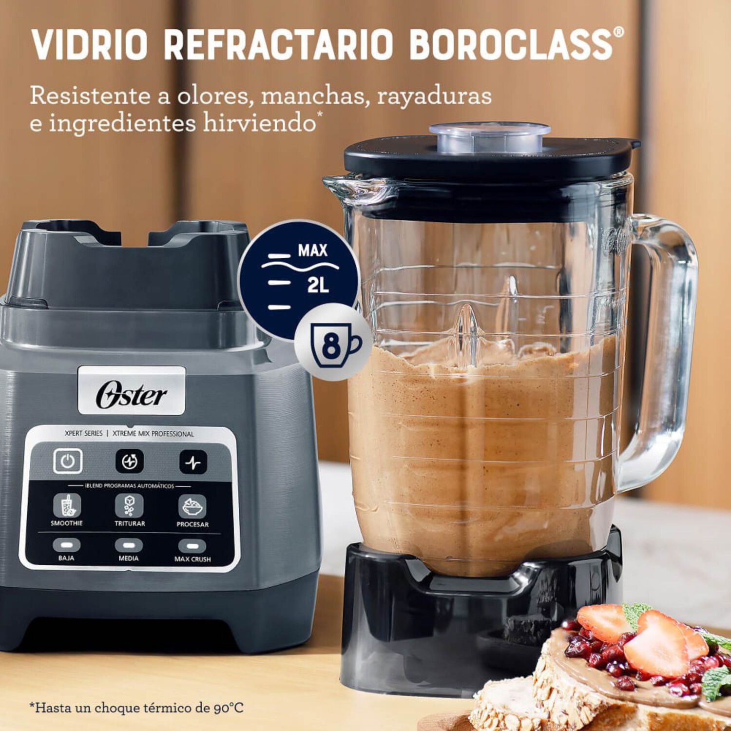 Licuadora Profesional Oster Xtreme Mix Con Iblend Y Max Crush Con Tecnolog&iacute;a Reversible, Vaso Blend-n-go Blstxpg-bgw image number 7.0