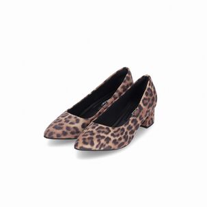 Zapato Mujer Nude/animal Print Taci Piccadilly