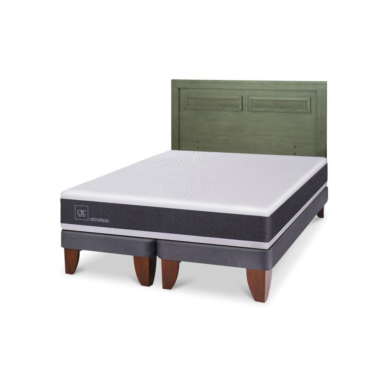 Cama Europea Cic Ortopedic / 2 Plazas / Base Dividida + Respaldo image number 5.0