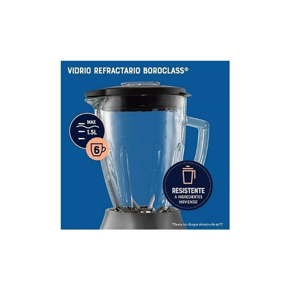 Licuadora Oster Vaso Vidrio 6 Velocidades + Pulso Blstpeggpb Color Gris image number 8.0