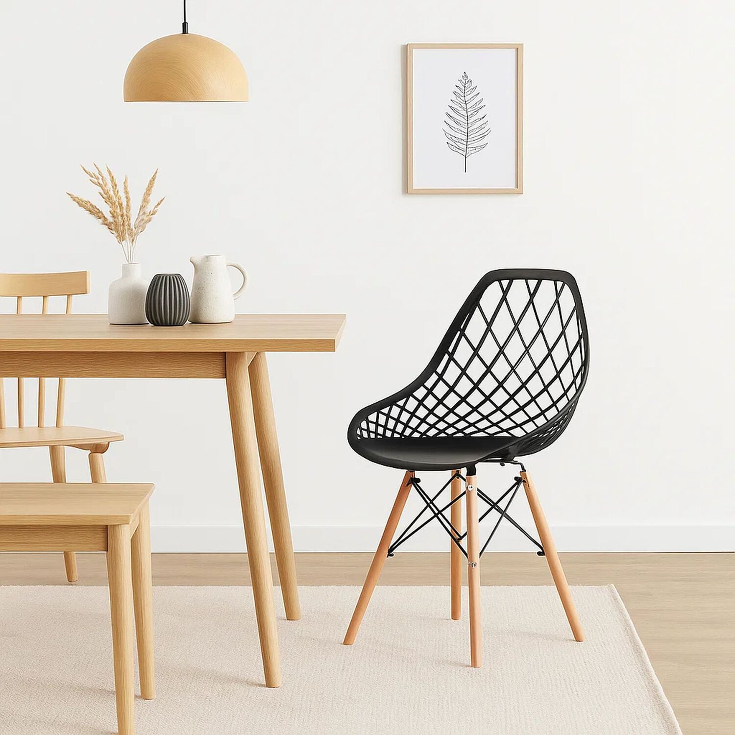 Silla Eames Enrejada Mesh - Negra image number 2.0