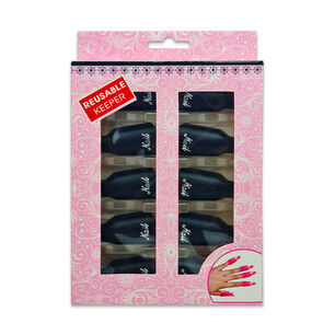 Protector De U&ntilde;as Esmaltados X10 Ud Negro