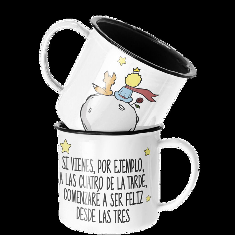Taza Enlozada Lechera El Principito Libro Estaré Feliz image number 0.0