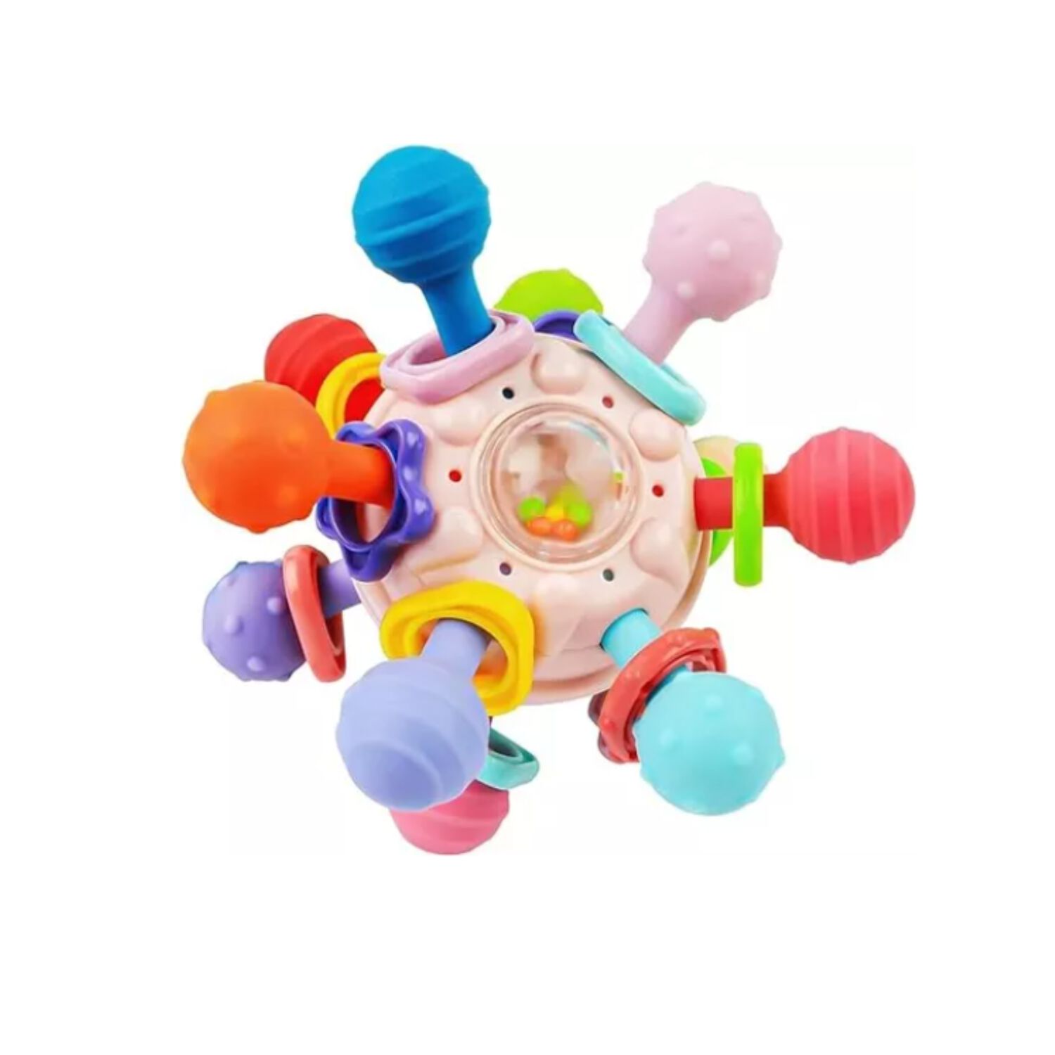 Juguete Pelota Sensorial Para Beb&eacute; 0 A 12m Montessori 4 En 1 image number 1.0