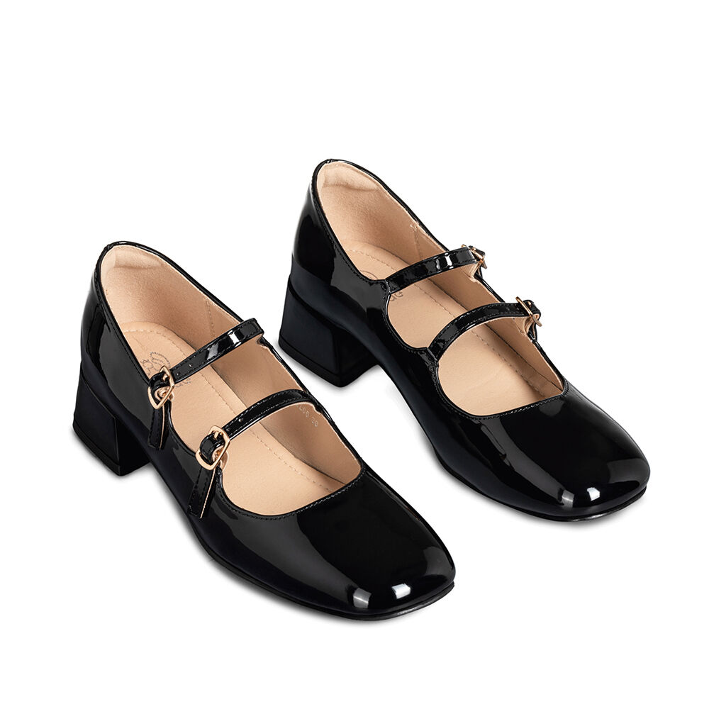 Zapatos Mary Jane Charol Negro Taco Mujer Weide Yl66 image number 4.0