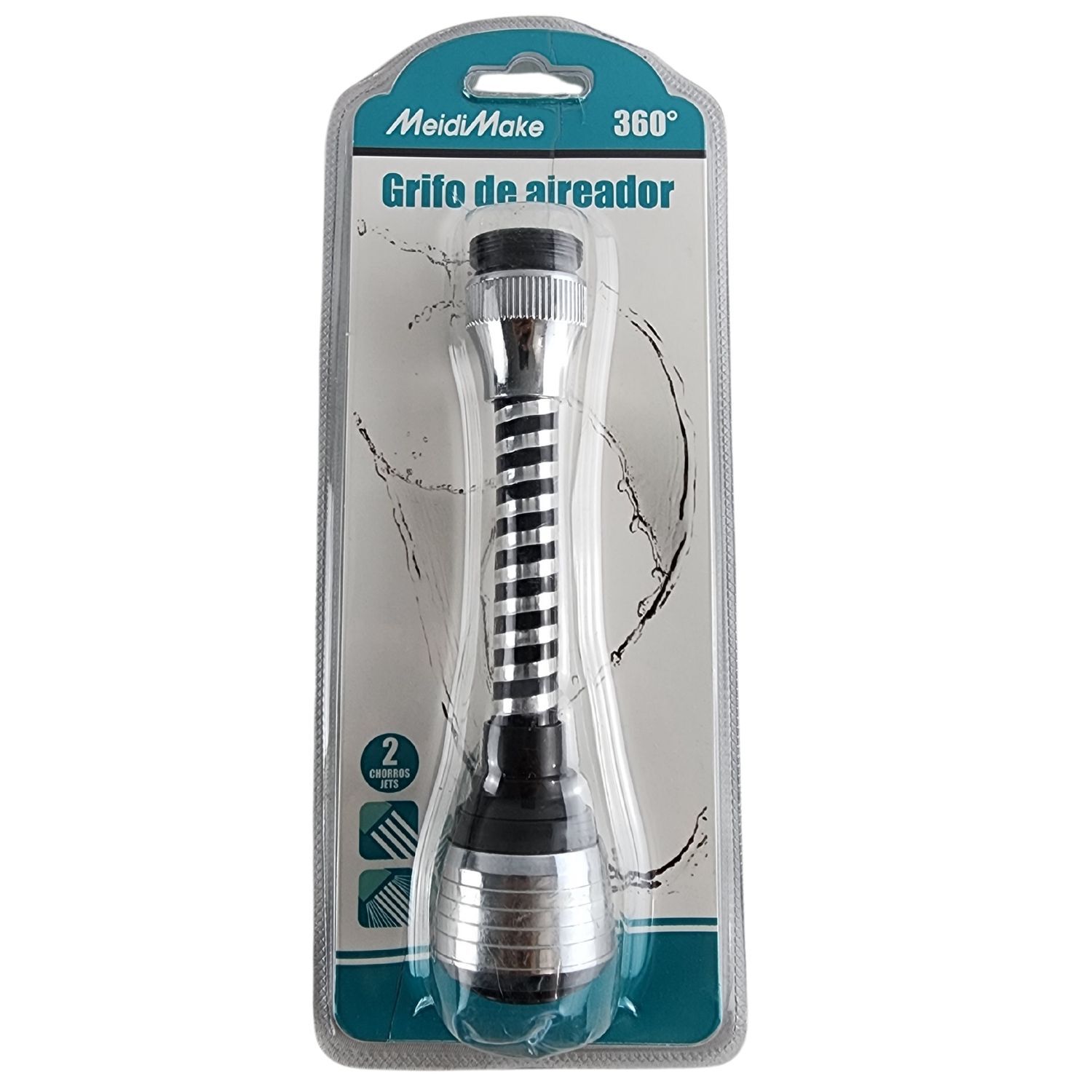 Grifo De Aireador Flexible 2 Chorros Accesorio Ba&ntilde;o image number 4.0