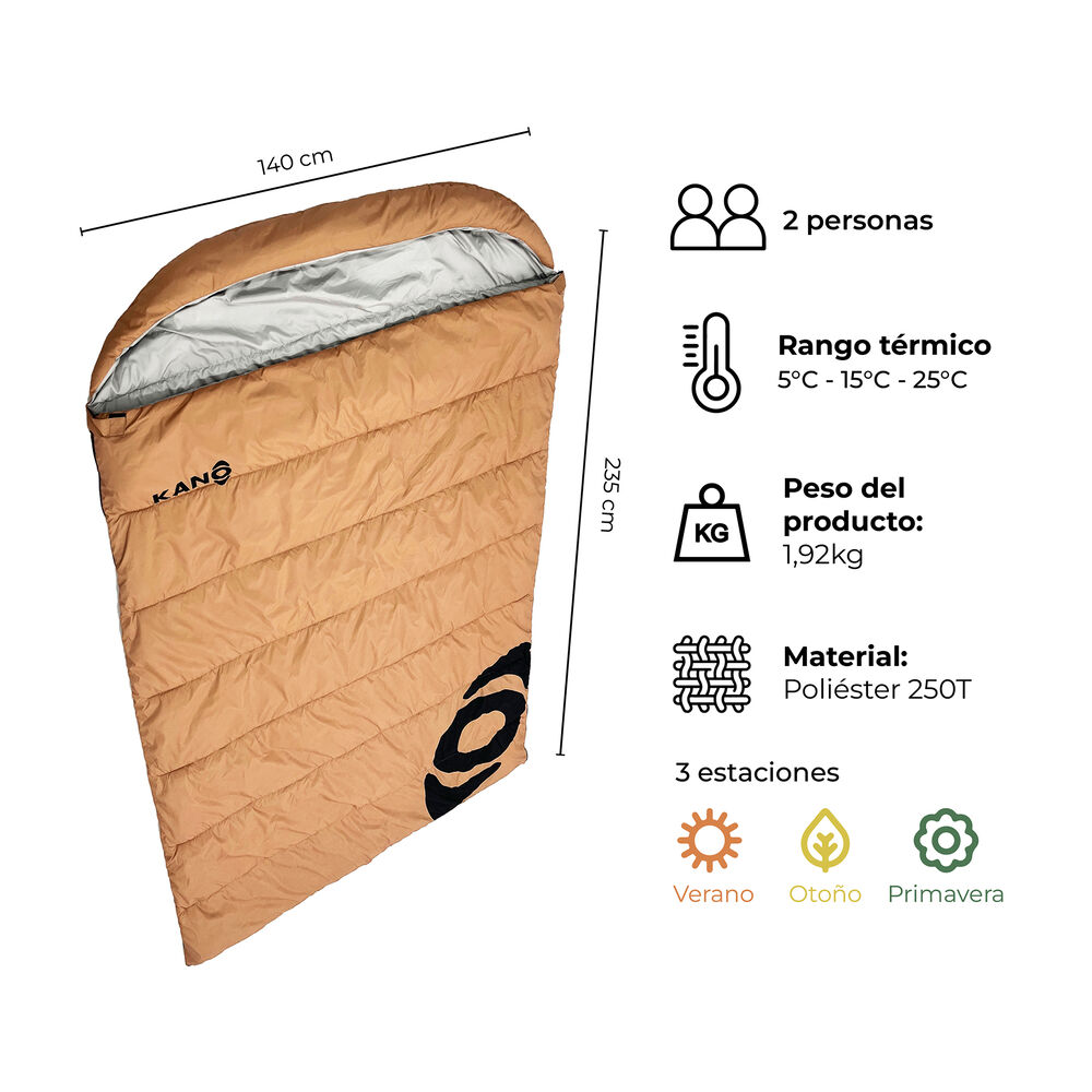 Saco De Dormir Doble Waterproof Provincia image number 2.0