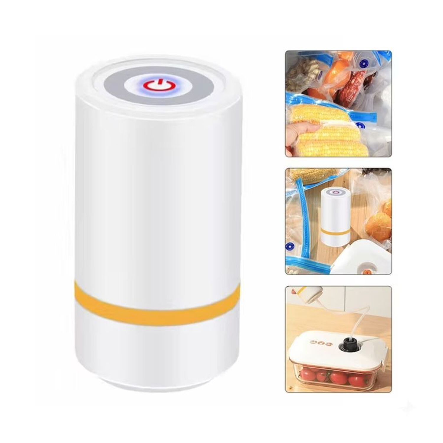 Mini Sellador Al Vac&iacute;o Port&aacute;til Con Bomba De Aire El&eacute;ctrica Usb image number 1.0