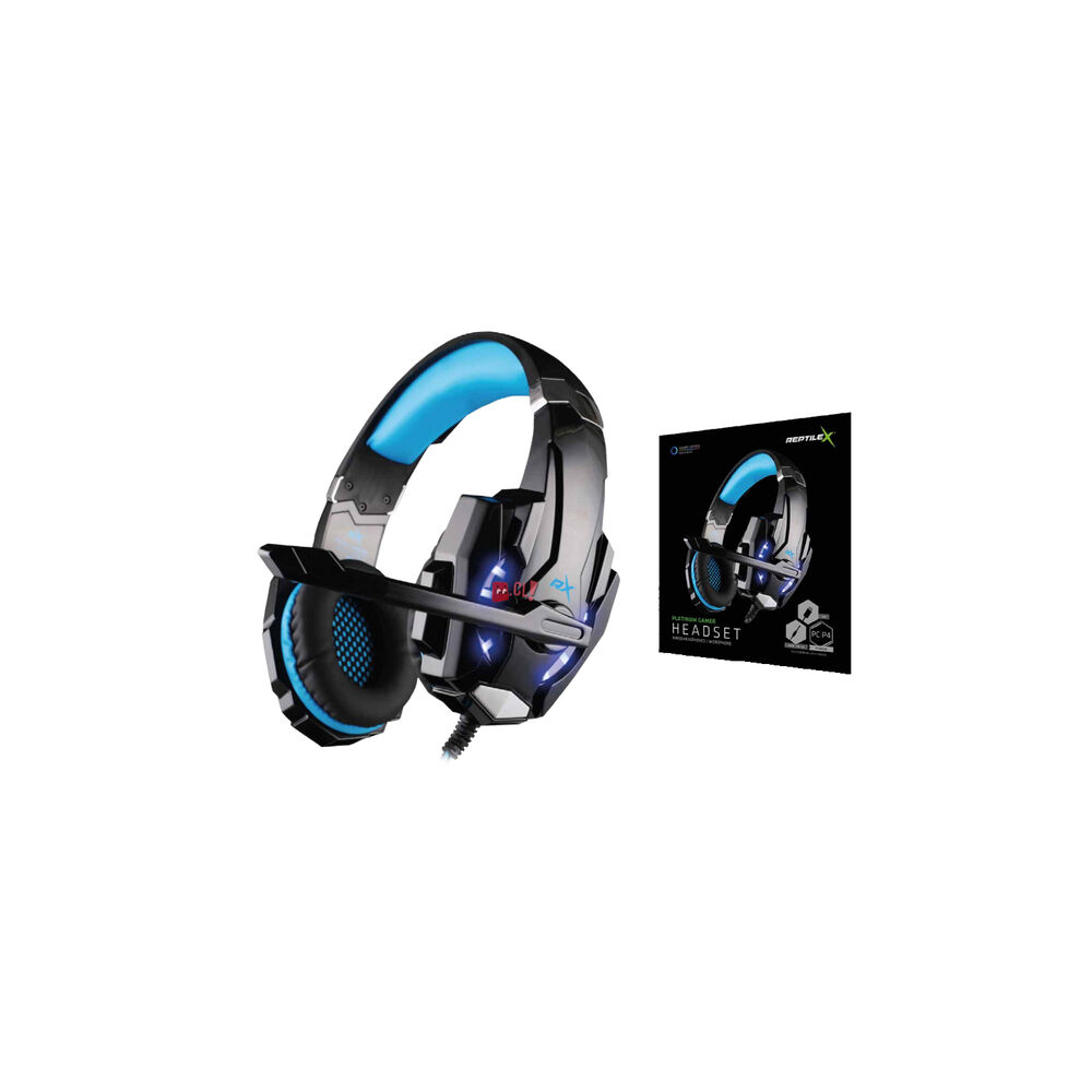 Audífonos Platinum Gamer Conector 3,5mm Y Usb Led Azul - Ps image number 1.0