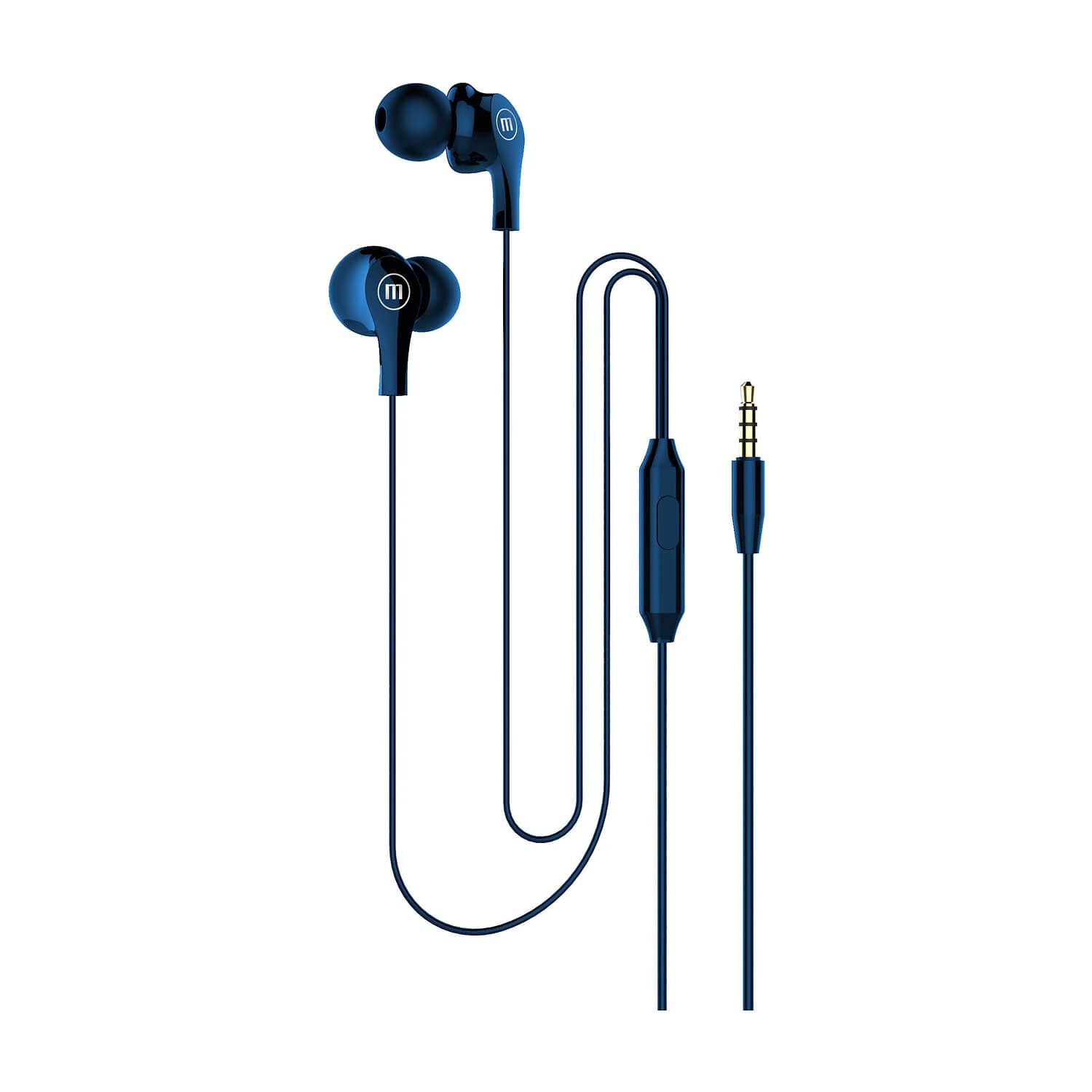 Pack 12 Aud&iacute;fonos Maxell In Ear Est&eacute;reo Con Microfono Azul image number 2.0