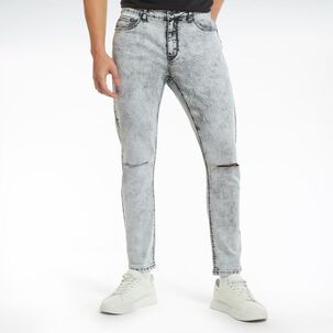 Jeans Roturas Tiro Medio Skinny Hombre Skuad