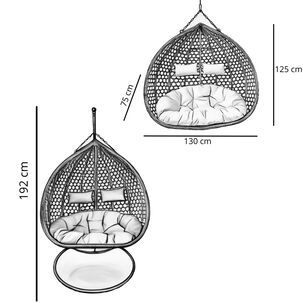 Silla Colgante Haw&aacute;i Xl Caramelo Coj&iacute;n Caf&eacute;