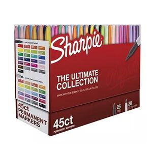 Caja 45 Marcadores Sharpie Punta Fina Y Ultra Fina