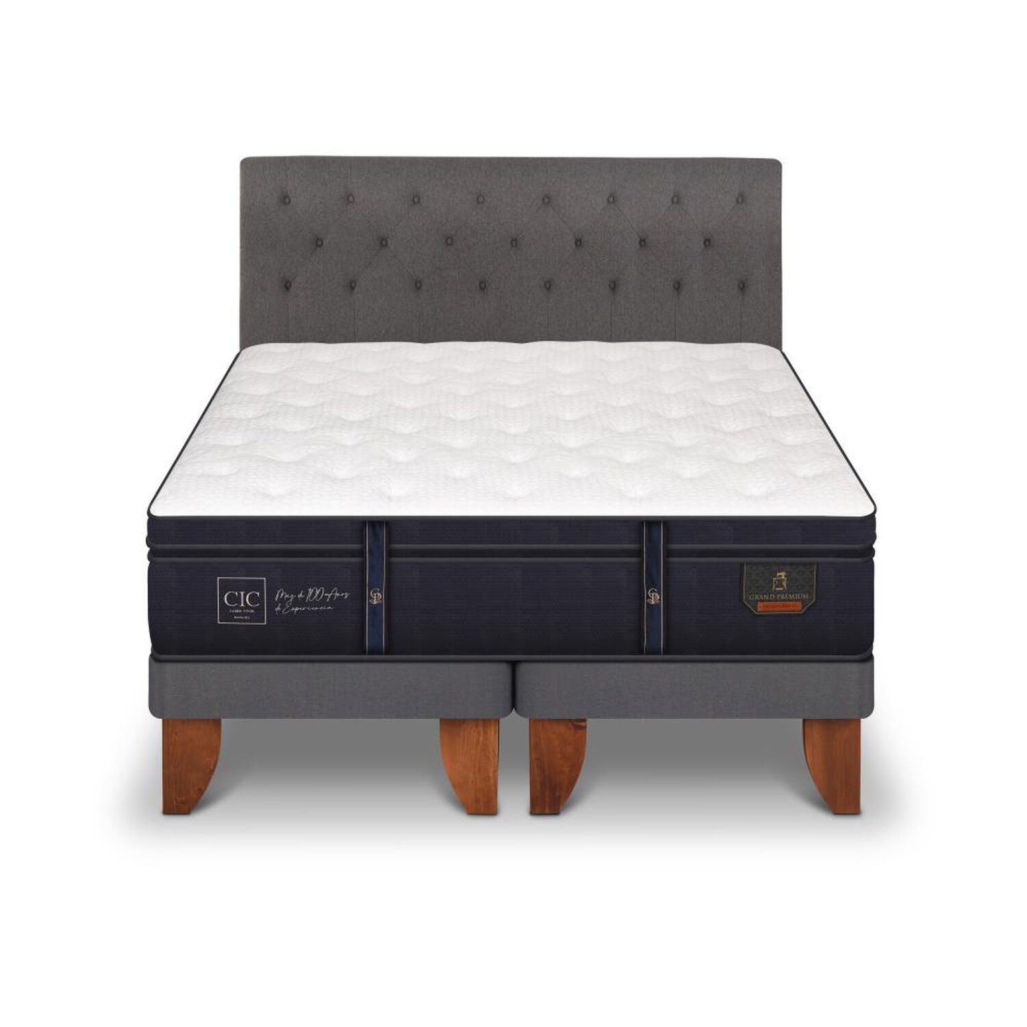 Cama Europea Cic Grand Premium / King / Base Dividida + Respaldo image number 0.0