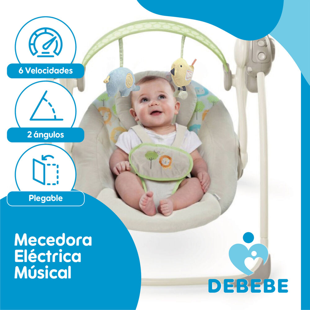 Silla Mecedora Eléctrica Nido Debebé Swingit Musica Luces image number 1.0