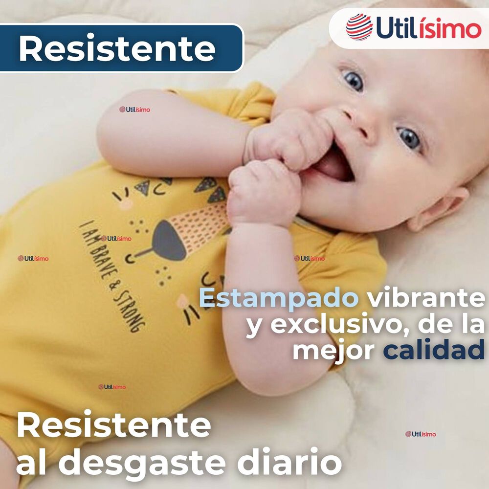 Pack 5 Bodys Niño Manga Corta Tedmimak 100% Algodón Baby Tiger image number 7.0