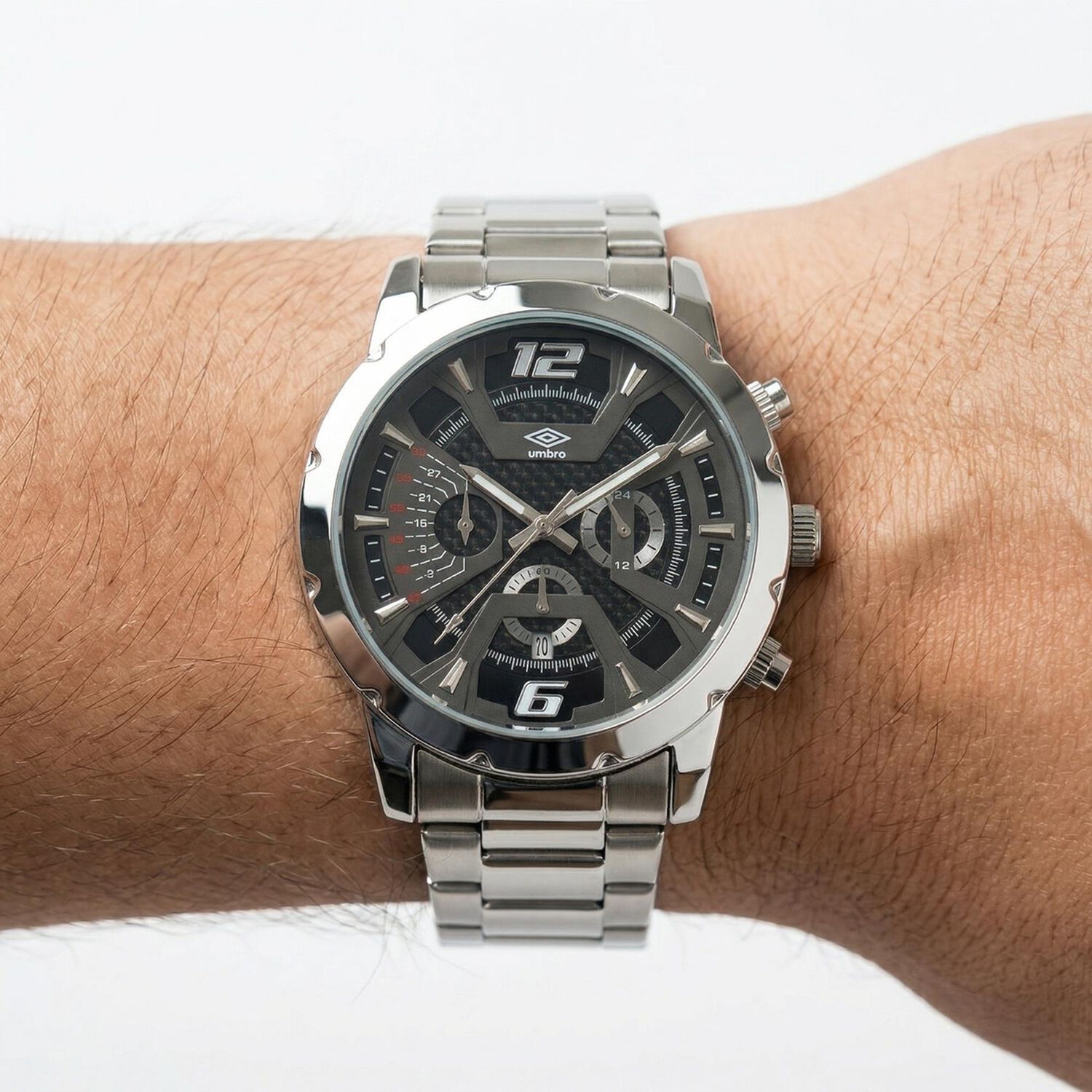 Reloj An&aacute;logo Hombre Umbro Plus Plateado Umbp-1500-78 image number 2.0