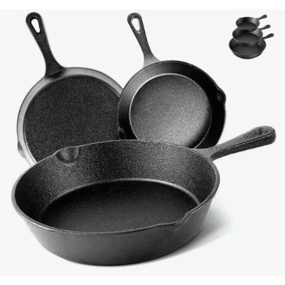 Sartenes De Hierro Fundido Juego De Sartenes 3 Piezas image number 0.0