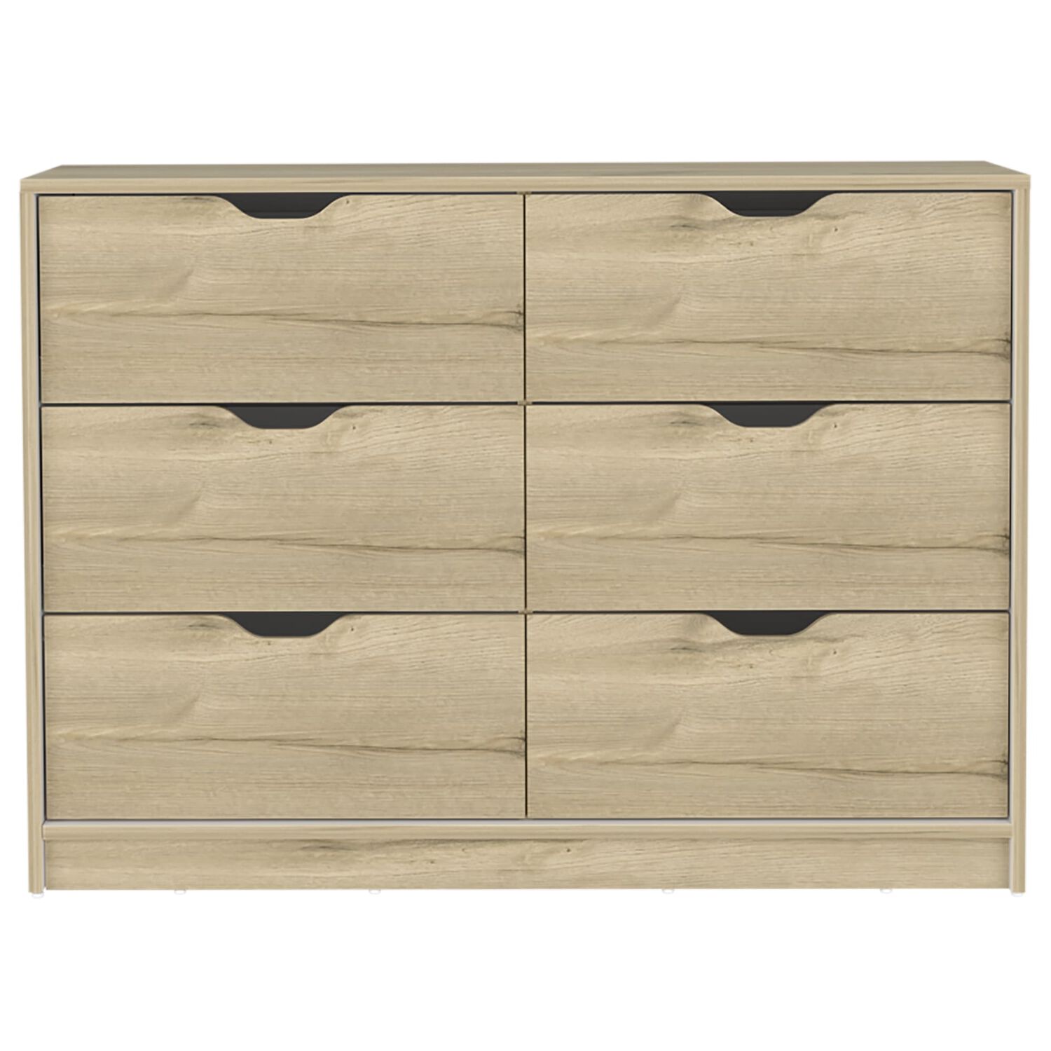 Mueble Comoda 4 Cajones 2 Puertas 77,6x107,1x41,6 Cm Caf&eacute; Claro image number 3.0