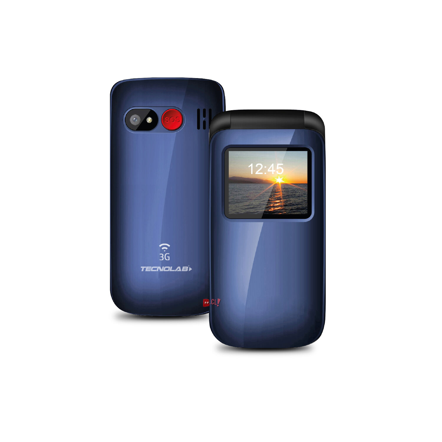 Celular Senior Adulto Mayor Modelo Almeja Color Azul - Ps image number 1.0
