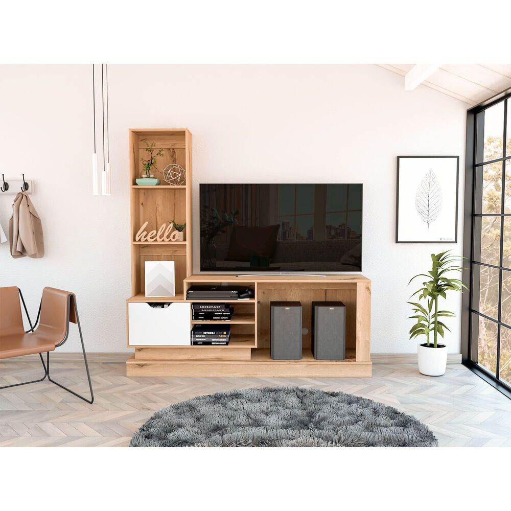 Centro De Entretenimiento Tv 55" Café Claro 181.4x177.7x43.1 Cm image number 7.0