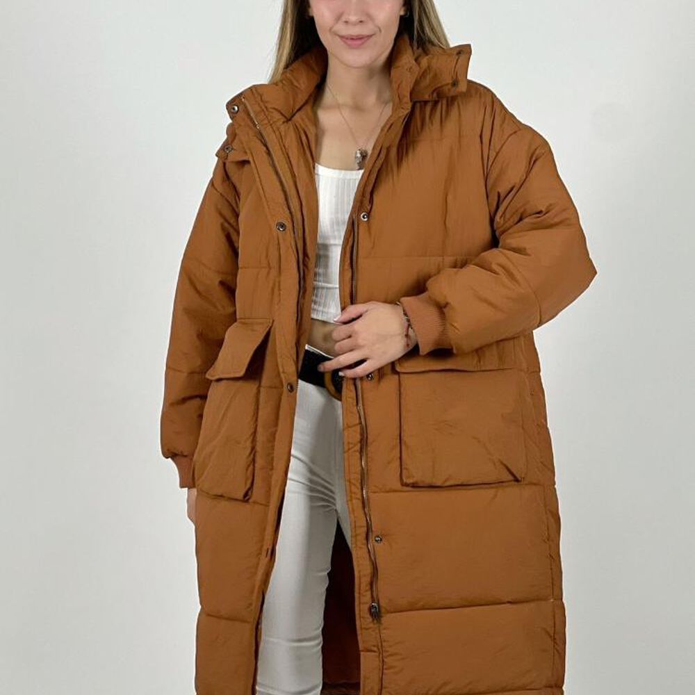 Parka Acolchada Bolsillos Cargo image number 0.0