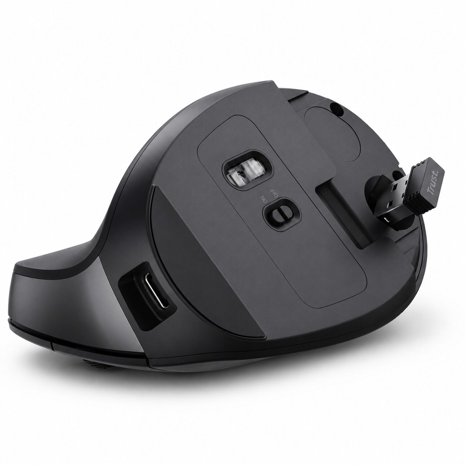Mouse Vertical Inal&aacute;mbrico Trust Bayo Ii Recargable Ergonomico image number 4.0