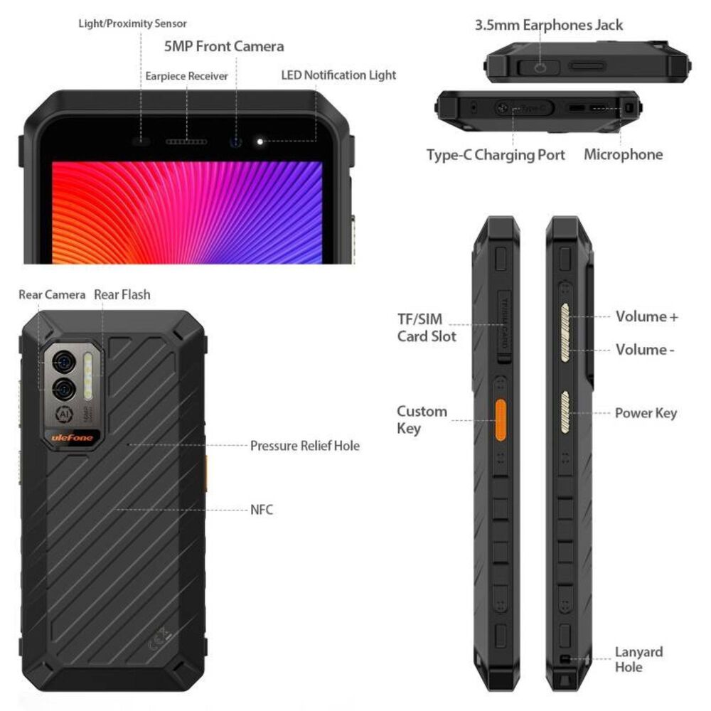 Celular Rugged Ulefone Armor X11 Pro Resistente A Golpes, Polvo, Humedad Y Agua / Sirve Como Power Bank image number 8.0