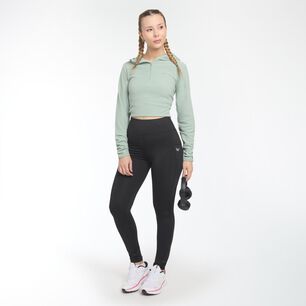 Calza Deportiva Larga Lisa Tiro Medio Mujer Wetland