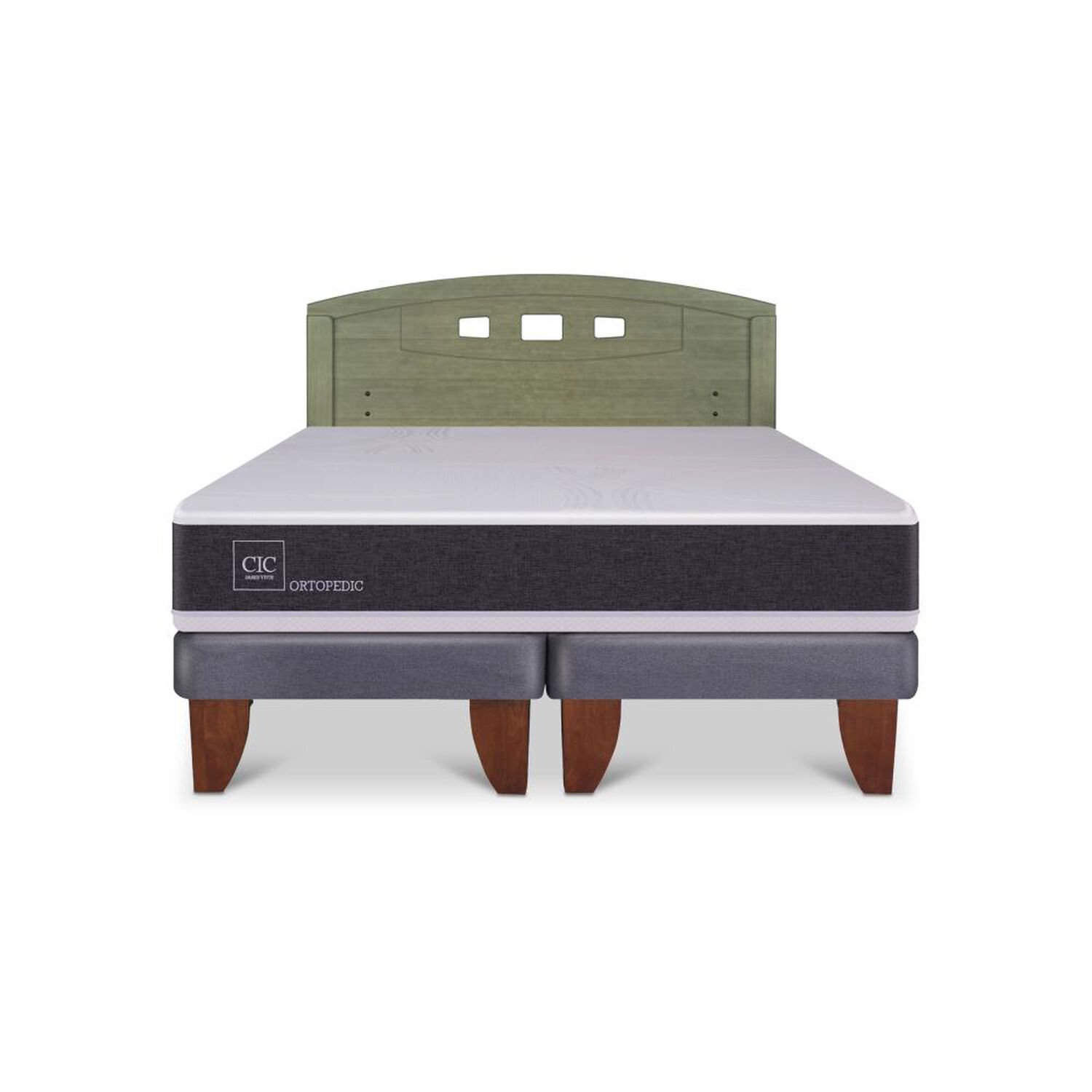 Cama Europea Cic Ortopedic / 2 Plazas / Base Dividida + Respaldo image number 0.0