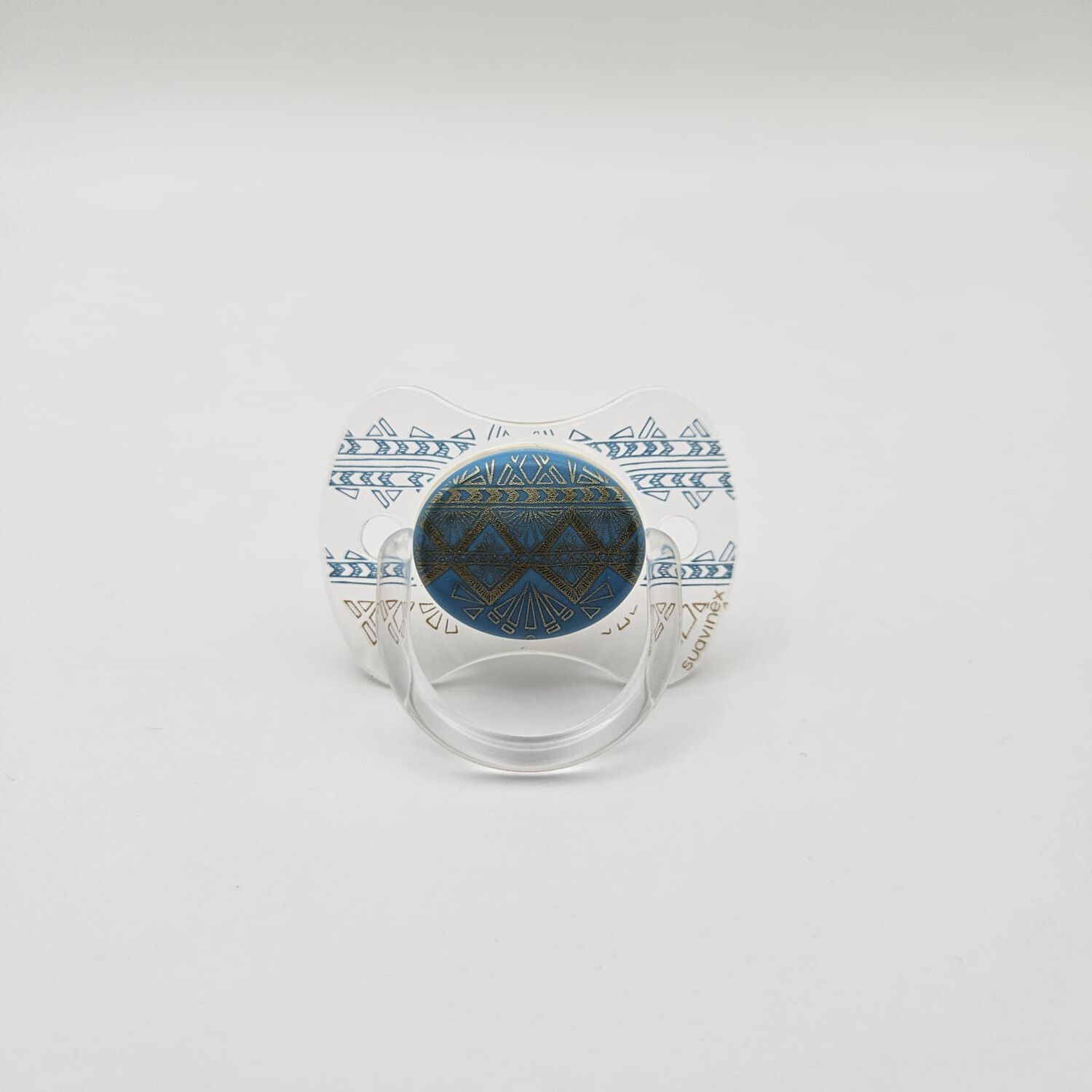 Chupete Premium Couture Azul Con Tetina Fisiologica De Silicona 4/18 Meses image number 0.0