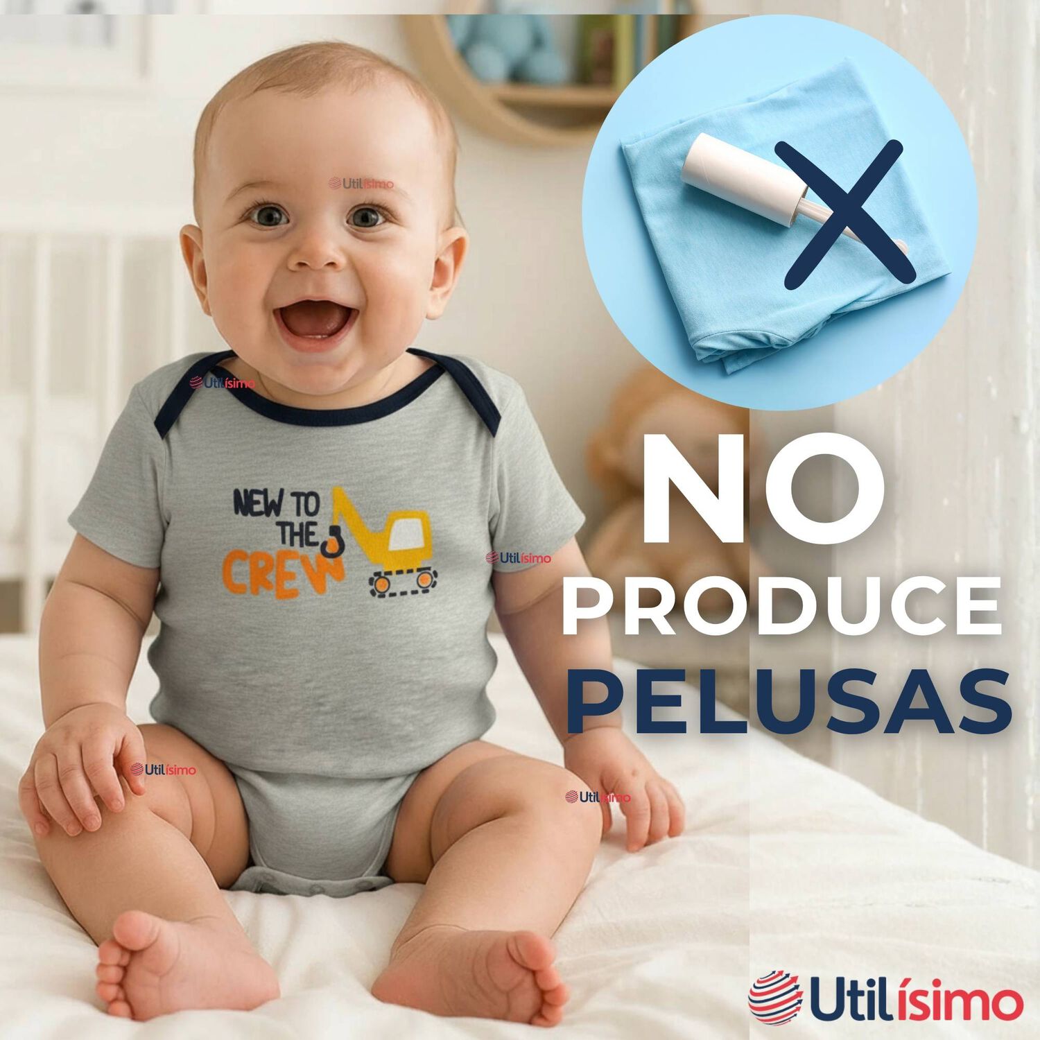 Pack 4 Bodys Ni&ntilde;o Manga Corta Tedmimak 100% Algod&oacute;n Baby Builders In Action image number 9.0