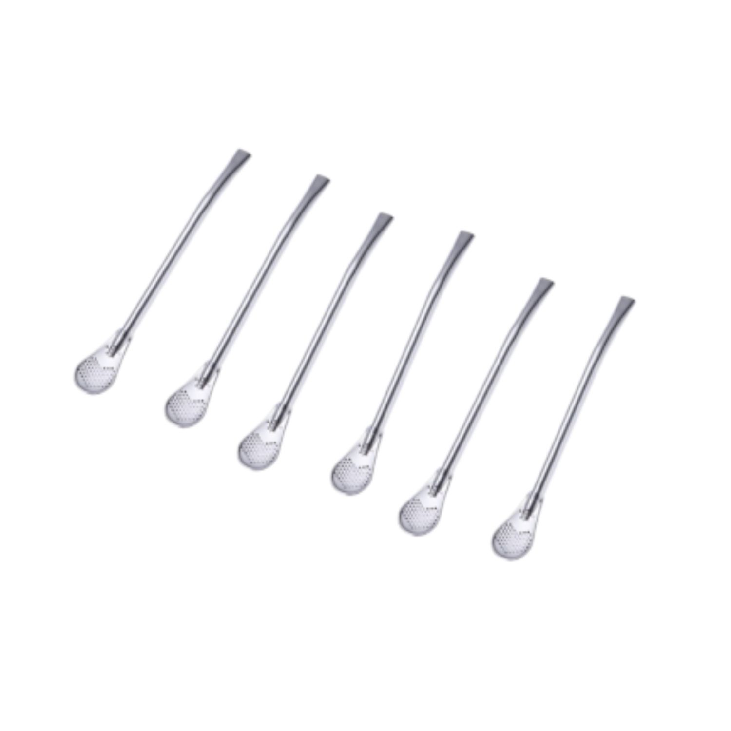 Pack 6 Bombillas Para Mate O Te De Acero 14cm image number 0.0