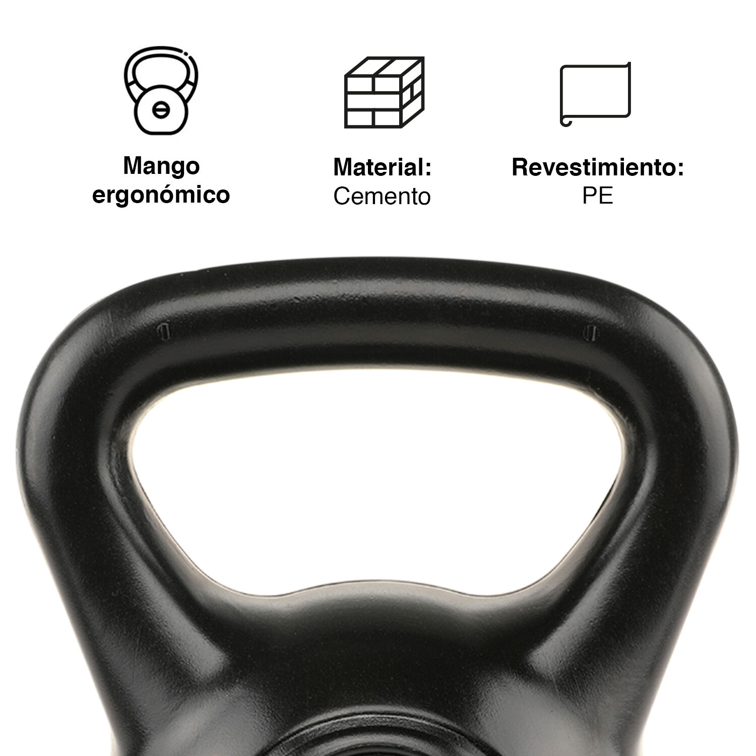 Kettlebell Mancuerna Pesa Rusa Cemento 4 Kg Negro image number 4.0