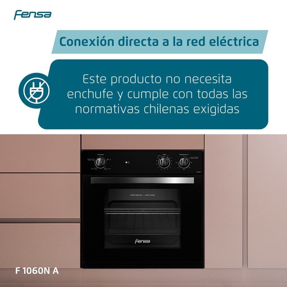 Horno Empotrable El&eacute;ctrico 66l F 1060n A Negro image number 7.0
