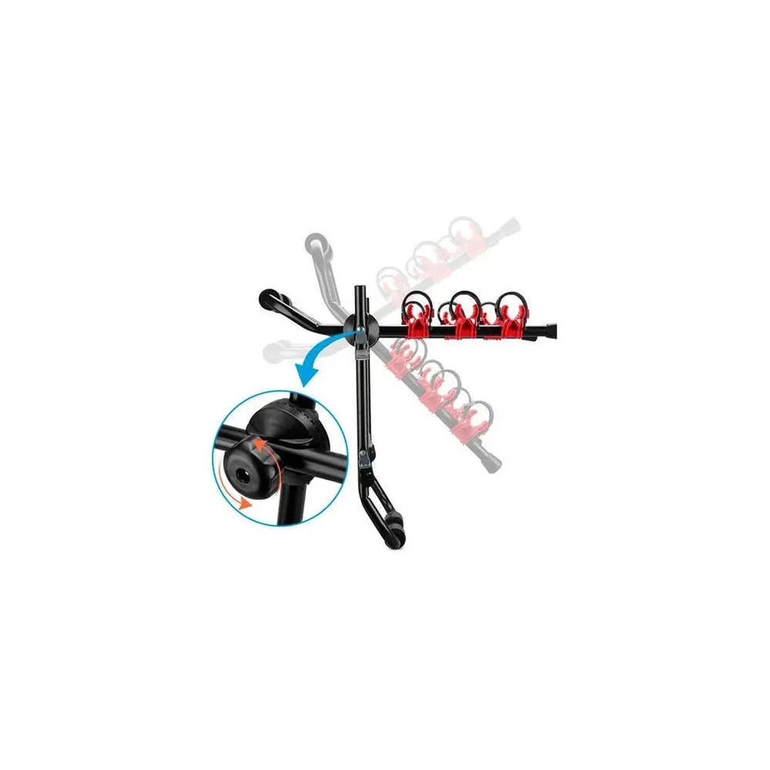 Kit Porta Bicicletas 3 Soportes + Candado Expansible Negro image number 3.0