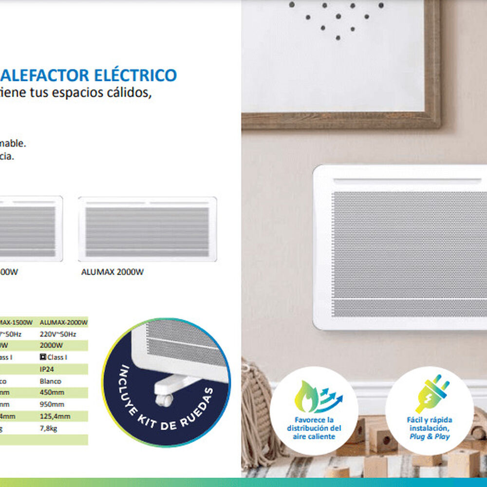 Estufa Calefactor Eléctrico Alumax 1500w Primaterm image number 8.0