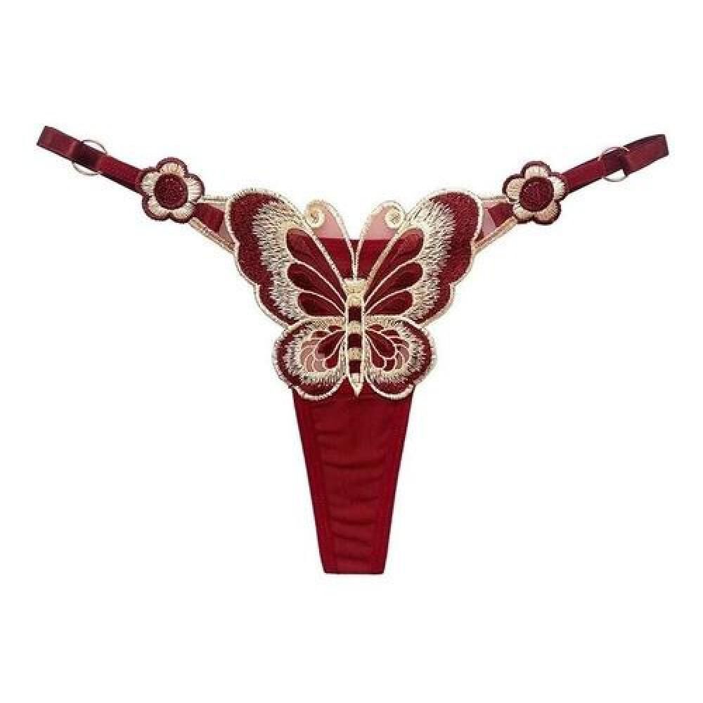 Colaless Bordado Mariposa, Cinta Ajustable Lenceria Exotica image number 4.0