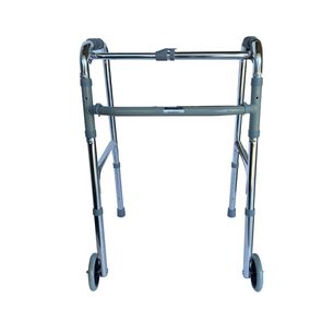 Andador Burrito Aluminio Plegable Con 2 Ruedas Paso A Paso