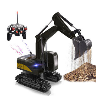 Cami&oacute;n Excavadora Con Luces Sonido Y Bater&iacute;a Recargable