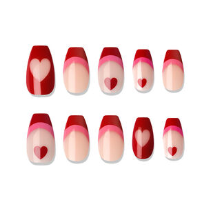 Muzmak - U&ntilde;as Press On Red Pop Coffin 36 U.