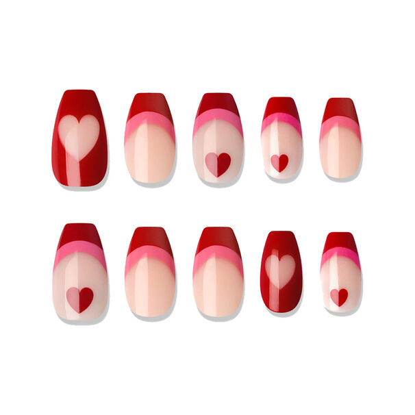 Muzmak - U&ntilde;as Press On Red Pop Coffin 36 U.