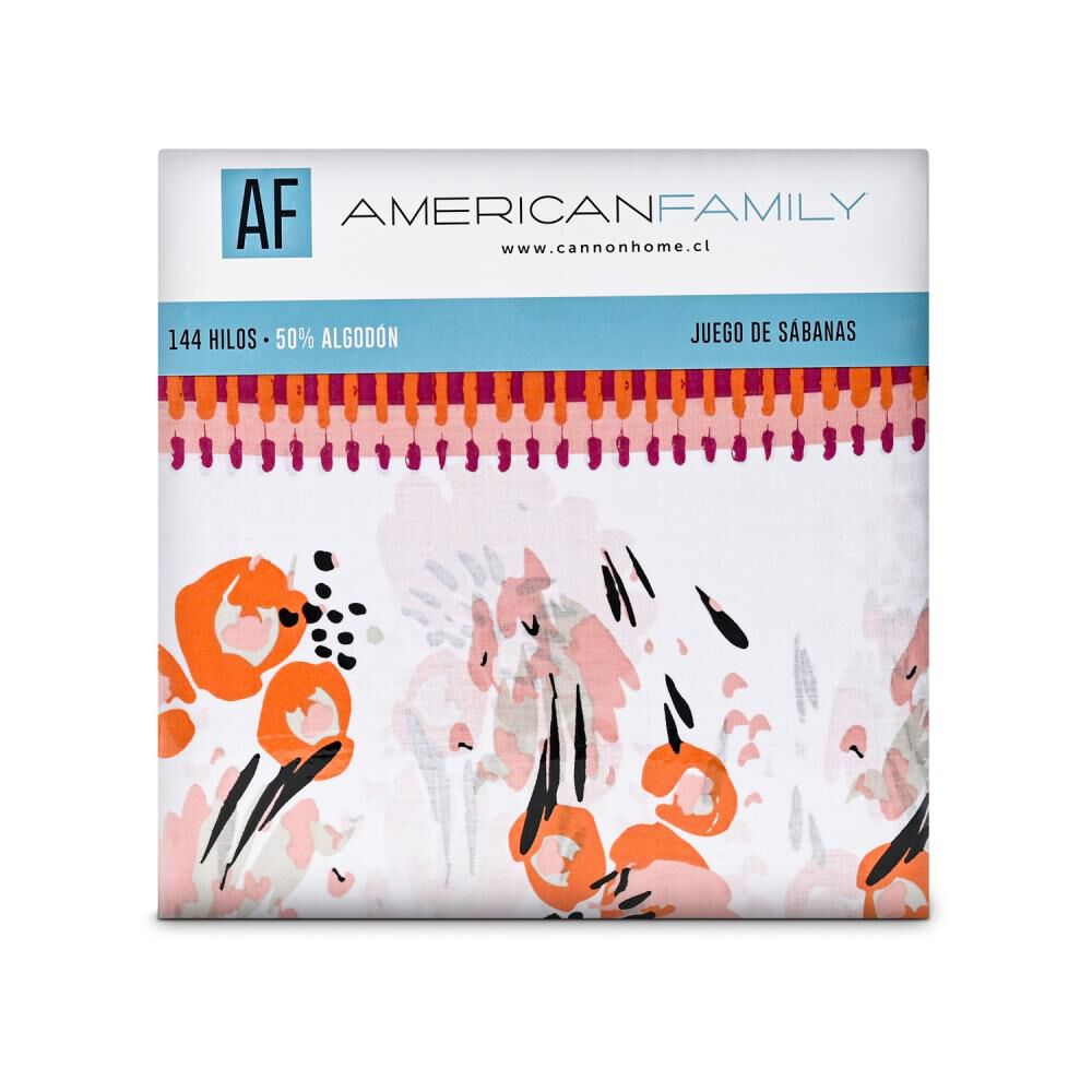 Juego De Sábanas American Family Rodet / 1.5 Plazas / 144 Hilos image number 3.0