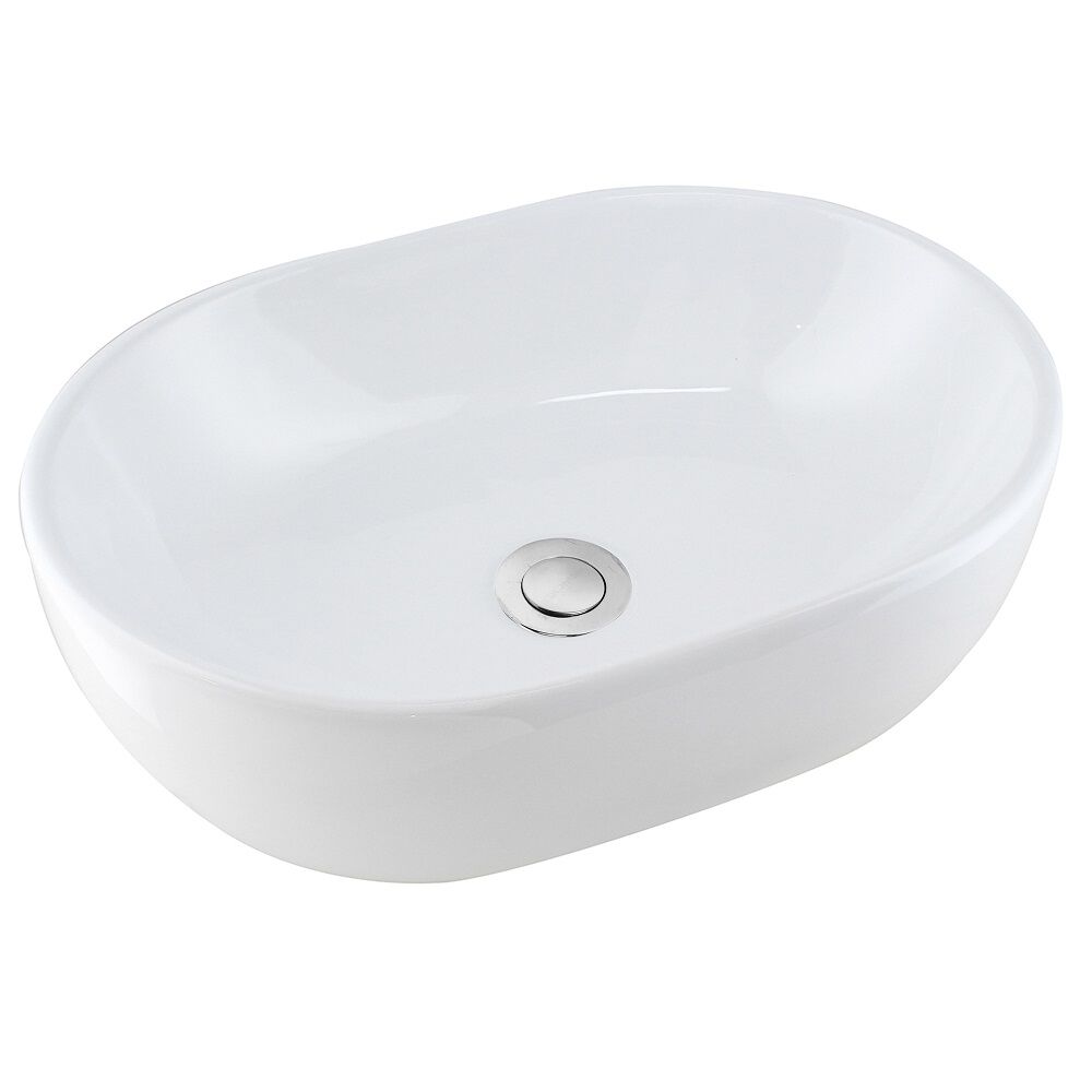 Lavamanos Sobreponer Domsa Slc879 Blanco 48x34x14 Cm image number 1.0